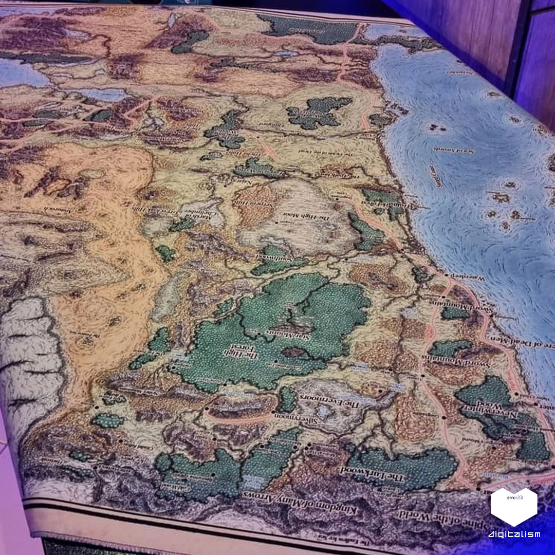 نقشه پارچهای فیرون دنیای دی اند دی | بکدراپ مخملی سرزمین افسانهای Dungeons & Dragons 2 نقشه پارچهای فیرون دنیای دی اند دی _ محصولات فانتزی دیجیتالیسم