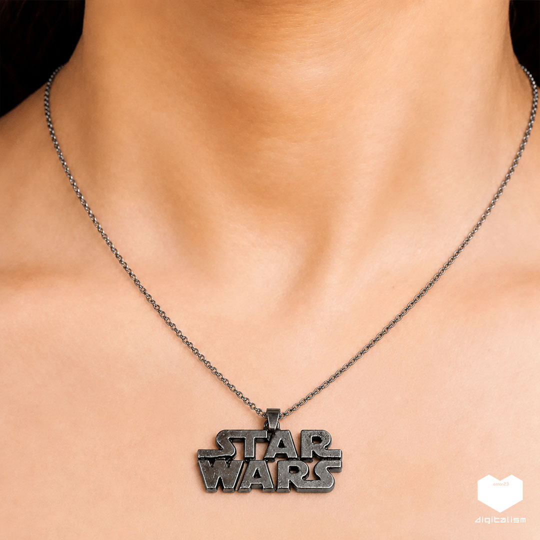 گردنبند استیل لوگوی استاروارز | Star Wars Logo Necklace
