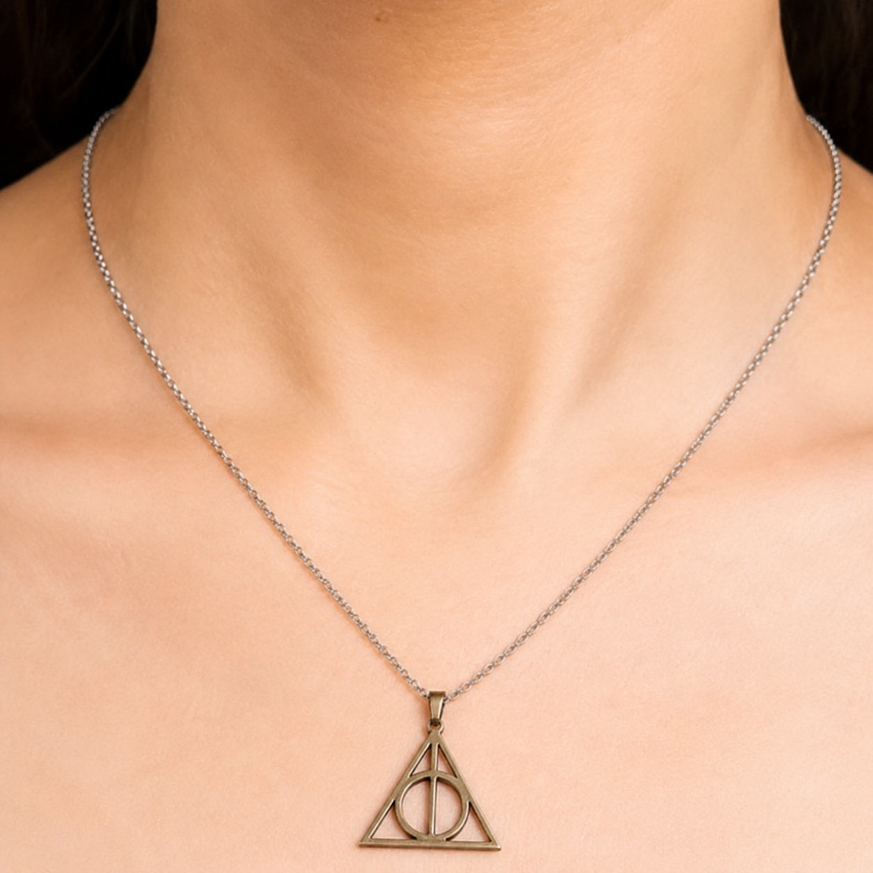 گردنبند هری پاتر طرح یادگاران مرگ (Deathly Hallows) | اکسسوری استیل لوکس